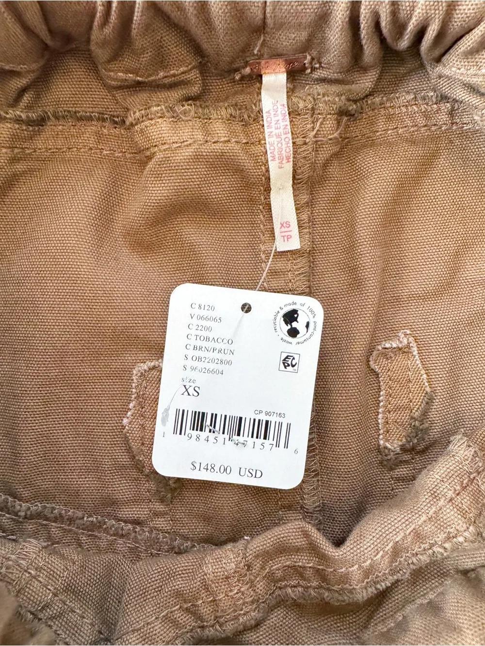 NEW w/tags! Free  People Tobacco Cargo Knee-Length Skirt L 12